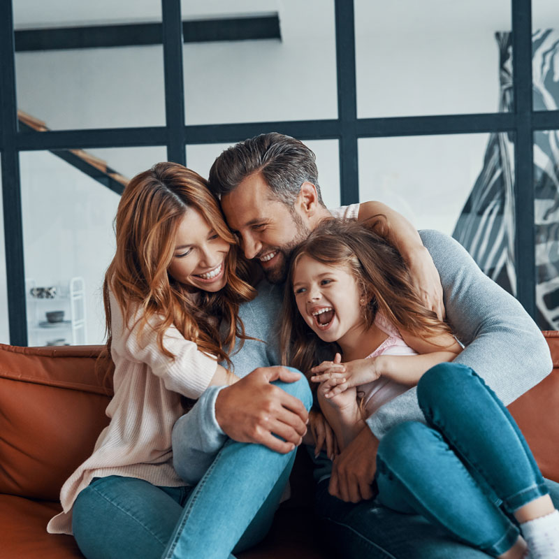 family smiling