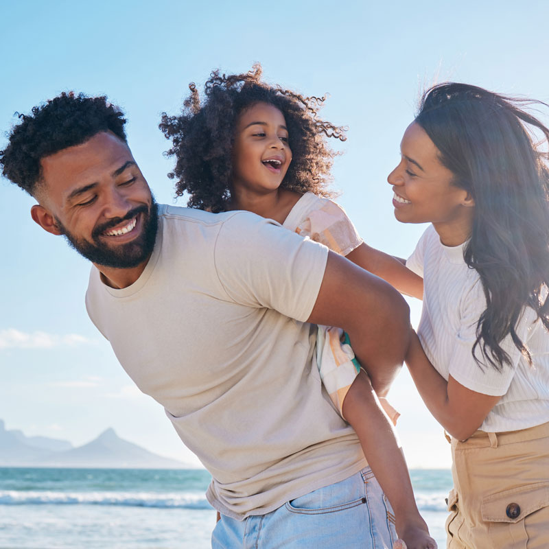 family smiling